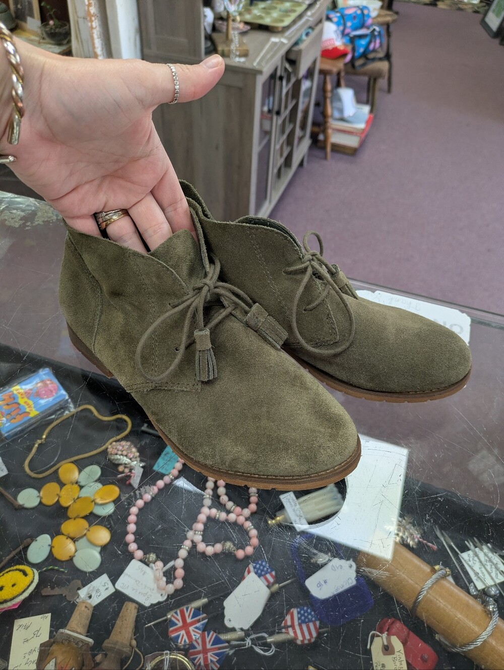 Like New Suede Leather Booties